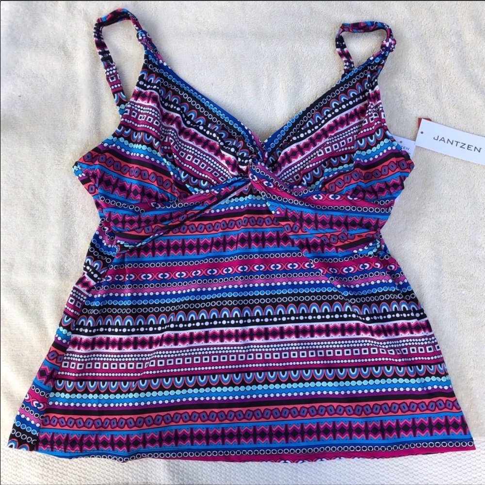 Jantzen underwire print tankini. NWT. 38D/DD